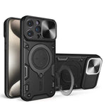 iPhone 16 Series Luxury Armor Magnetic Case with Slide Camera Protection