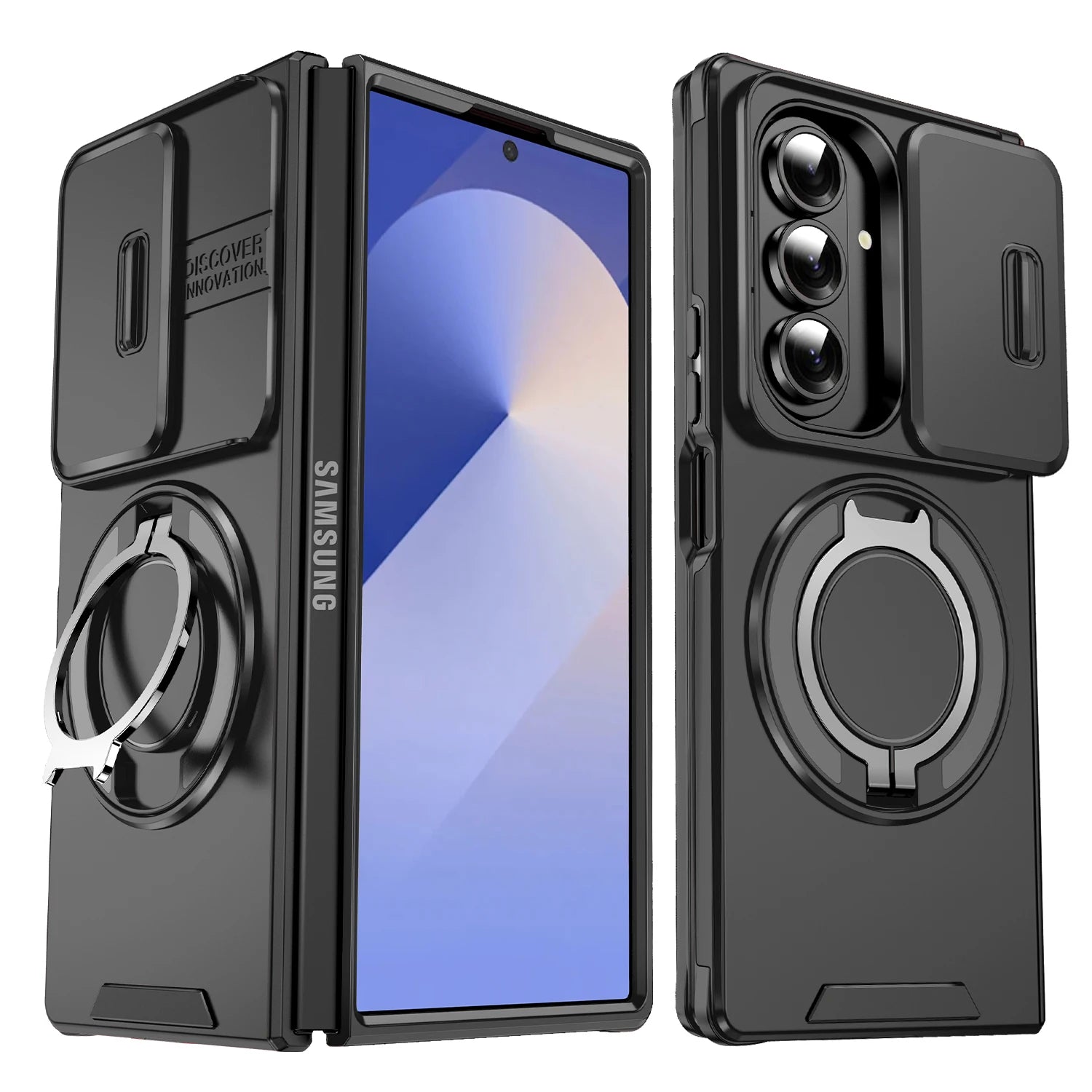Luxury Hard Magnetic Case with Foldable Kickstand for Samsung Galaxy Z Fold 6
