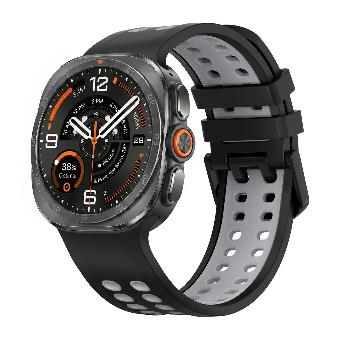 Breathable Perforated Silicone Sport Band for Samsung Galaxy Watch Ultra 2