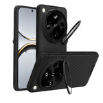 Carbon Fiber Rotatable Magnetic Kickstand Case with Lens Protection Ring for OPPO Find X9 Ultra