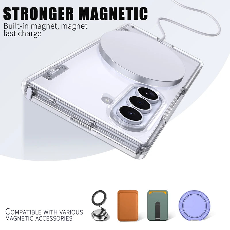 Shockproof Hinge Protection Case with Automatic Rebound for Samsung Galaxy Z Fold 7