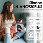 Siindoo JH-ANC930Plus Active Noise Cancelling Headphones with LED Screen