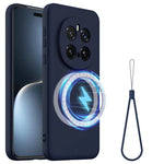 Premium Magnetic Silicone Case with Flocking Inside & Detachable Strap for Honor Magic 7 Pro