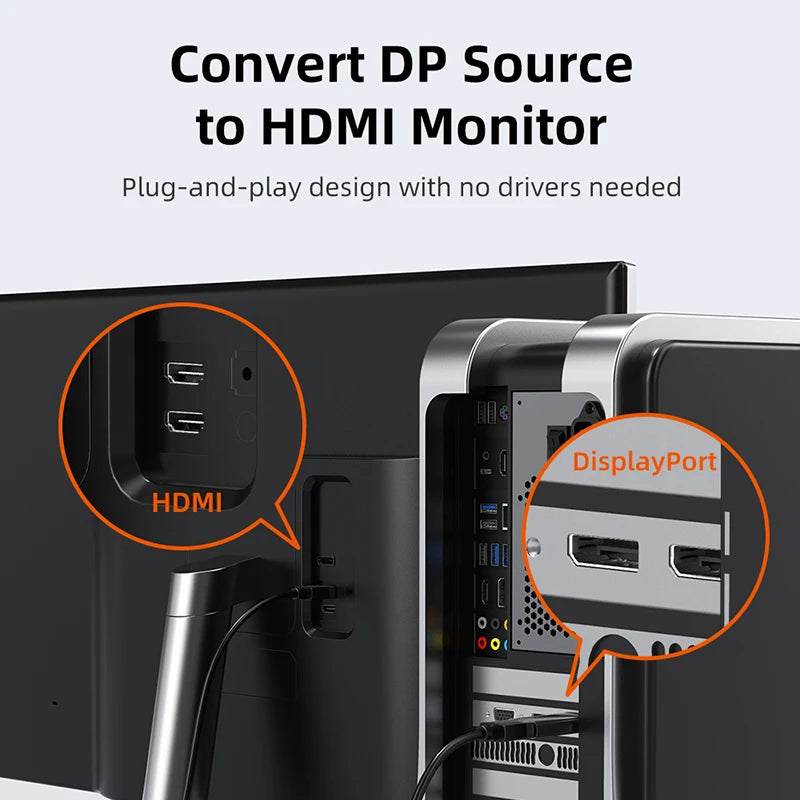 CABLETIME DisplayPort to HDMI 4K60Hz Adapter