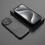 Matte Ripple Armor MagSafe Case with Foldable Stand for iPhone 16 Series