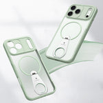 MagSafe Compatible Matte Case with Built-in Invisible Ring Stand for iPhone 17 Series
