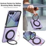 Business Leather Case with 360 Rotating Stand for Samsung Galaxy Z Flip 7