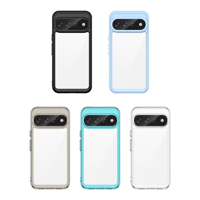 Clear PC Case with Soft TPU Edges for Google Pixel 11 Series