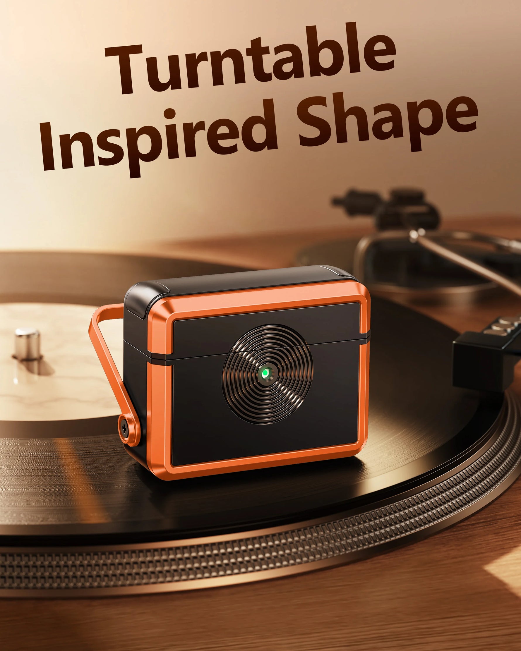 Unique Turntable-Style Protective Case for AirPods Pro 3