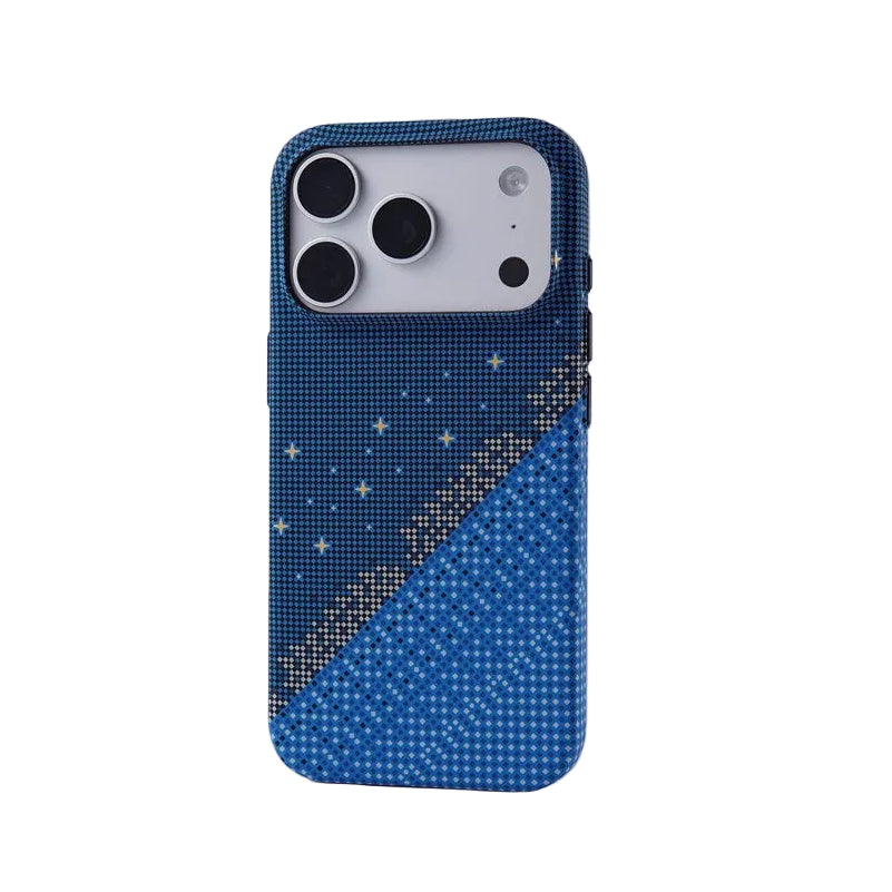 Starlight Carbon Fiber Pattern MagSafe Armor Case for iPhone 17 Series