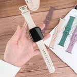 Floral Rose Engraved Bracelet Strap for Apple Watch