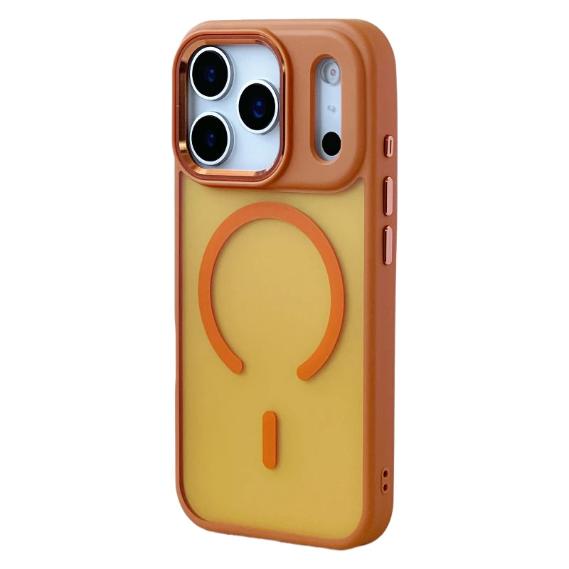 Heavy Duty Matte Translucent MagSafe Shockproof Case with Alloy Lens Cover for iPhone 17 Series