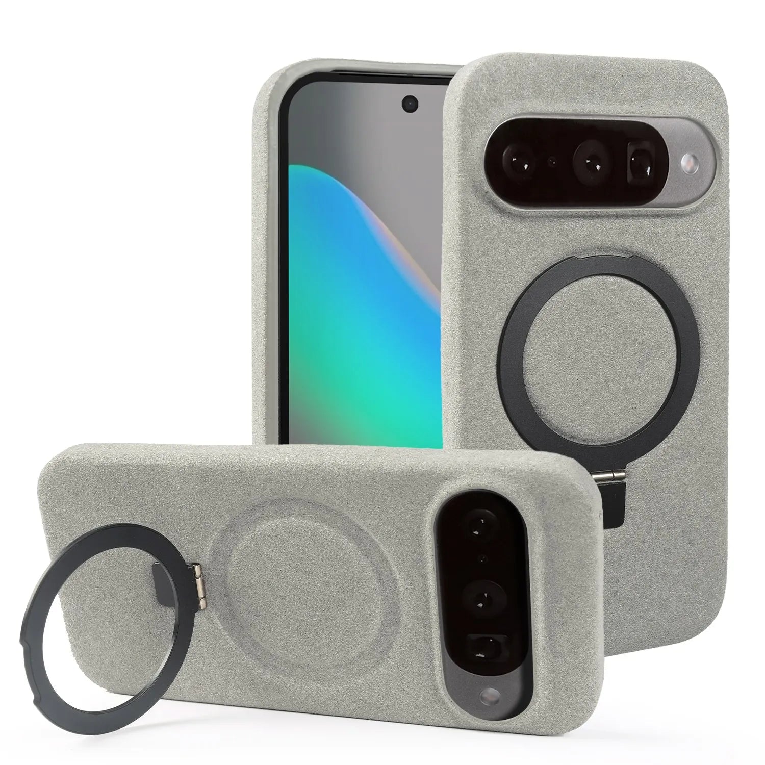 Google Pixel 10 Series Alcantara Magnetic Case with Foldable Stand