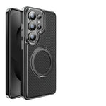 Shockproof Leather Magnetic Case with Rotating Bracket for Samsung Galaxy S26 Series