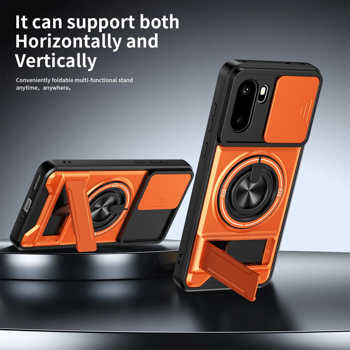 OnePlus 15R Armor Case with Slide Camera Lens Cover