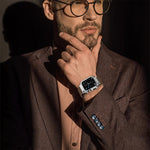 Luxury Metal Frame & Leather Strap Modification Kit for Apple Watch