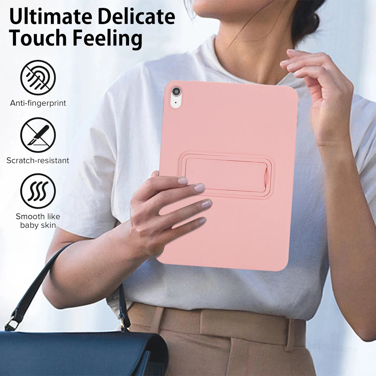 Silicone Shockproof Kickstand Case with Protective Lens Ring for iPad Air M3 (2025)