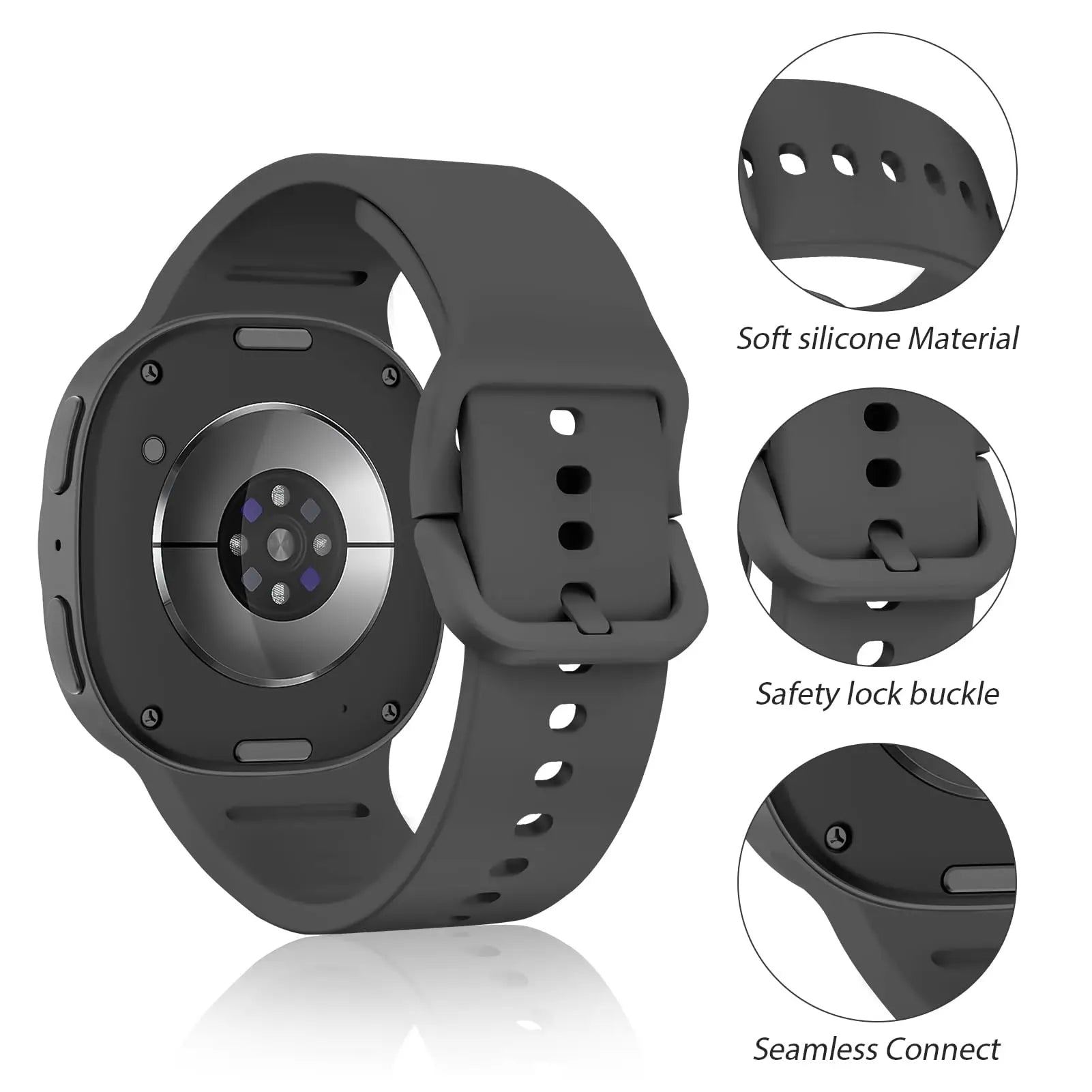Sport Silicone Band for Samsung Galaxy Watch 8 & Galaxy Watch 8 Classic
