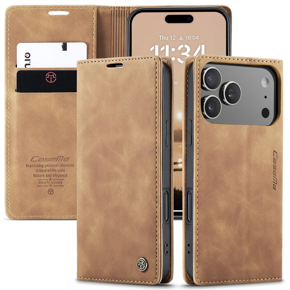 Flip Kickstand Wallet Case with Multiple Card Slots for iPhone 18 Series