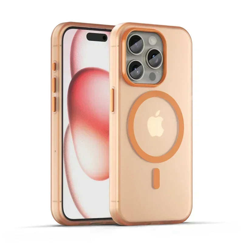 Premium Transparent Matte MagSafe Case for iPhone 15 Series