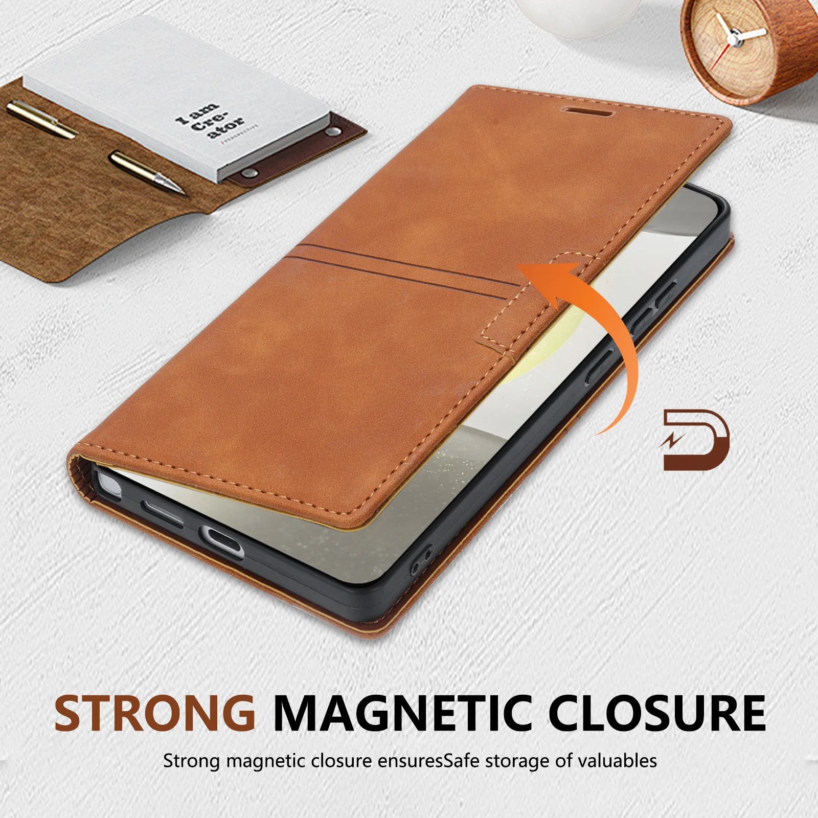 Business Flip Wallet Case with Card Slots for Samsung Galaxy S26 Series