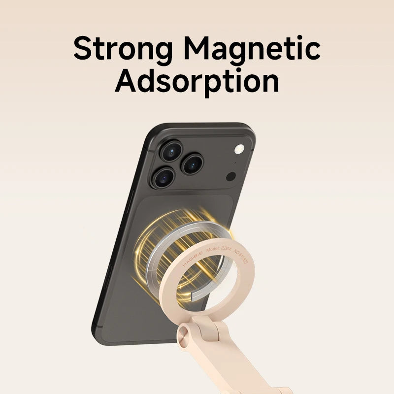 Magnetic Phone Stand with 360° Rotation and Adjustable Height