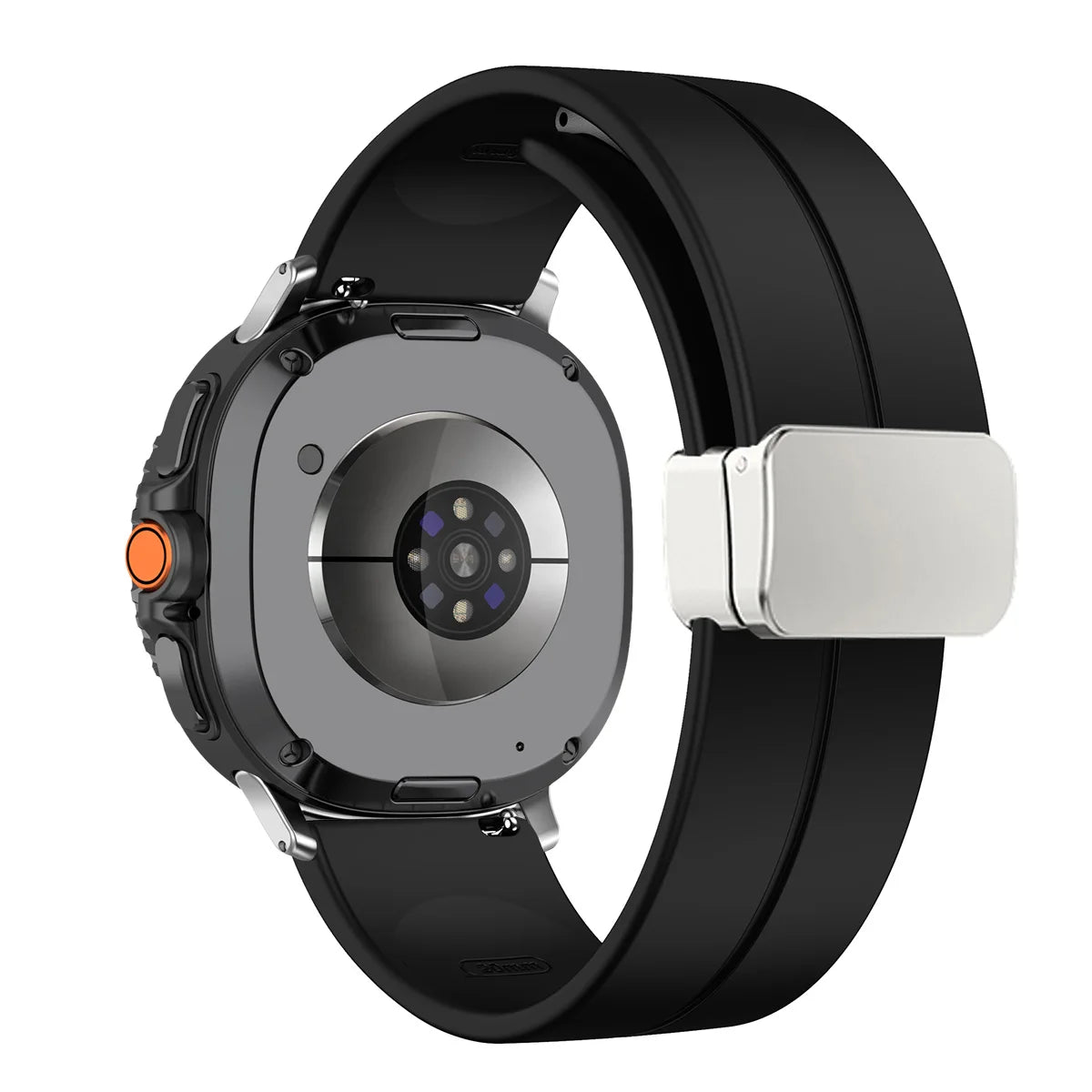 Silicone Magnetic Buckle Strap for Samsung Galaxy Watch 8 /  Galaxy Watch 8 Classic