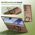 Samsung Galaxy Z Fold 7 Protective Case With 360 Degree Rotating Ring Holder