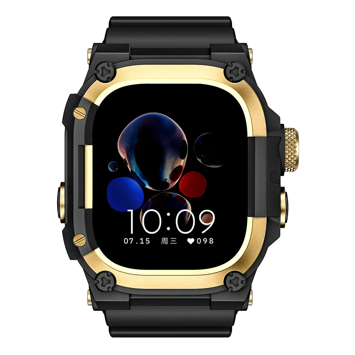 Silicone Rugged Strap with Metal Case for Apple Watch Ultra
