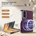 Luxury Magnetic Embossed Leather Case for Samsung Galaxy Z Fold 8