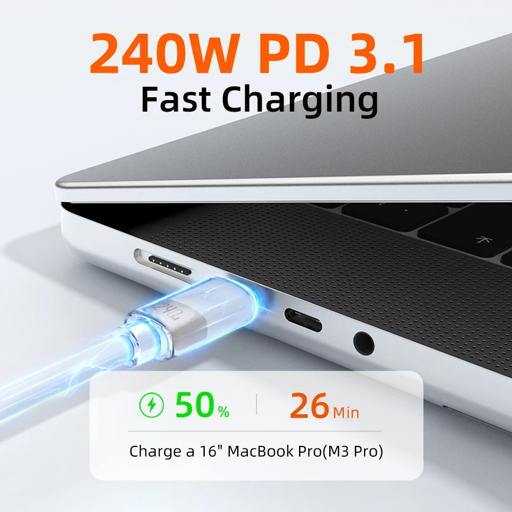 CABLETIME 240W USB-C Cable with E-Marker Chip