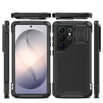 Shockproof Armor Case with Camera Lens Cover for Samsung Galaxy S25 Ultra