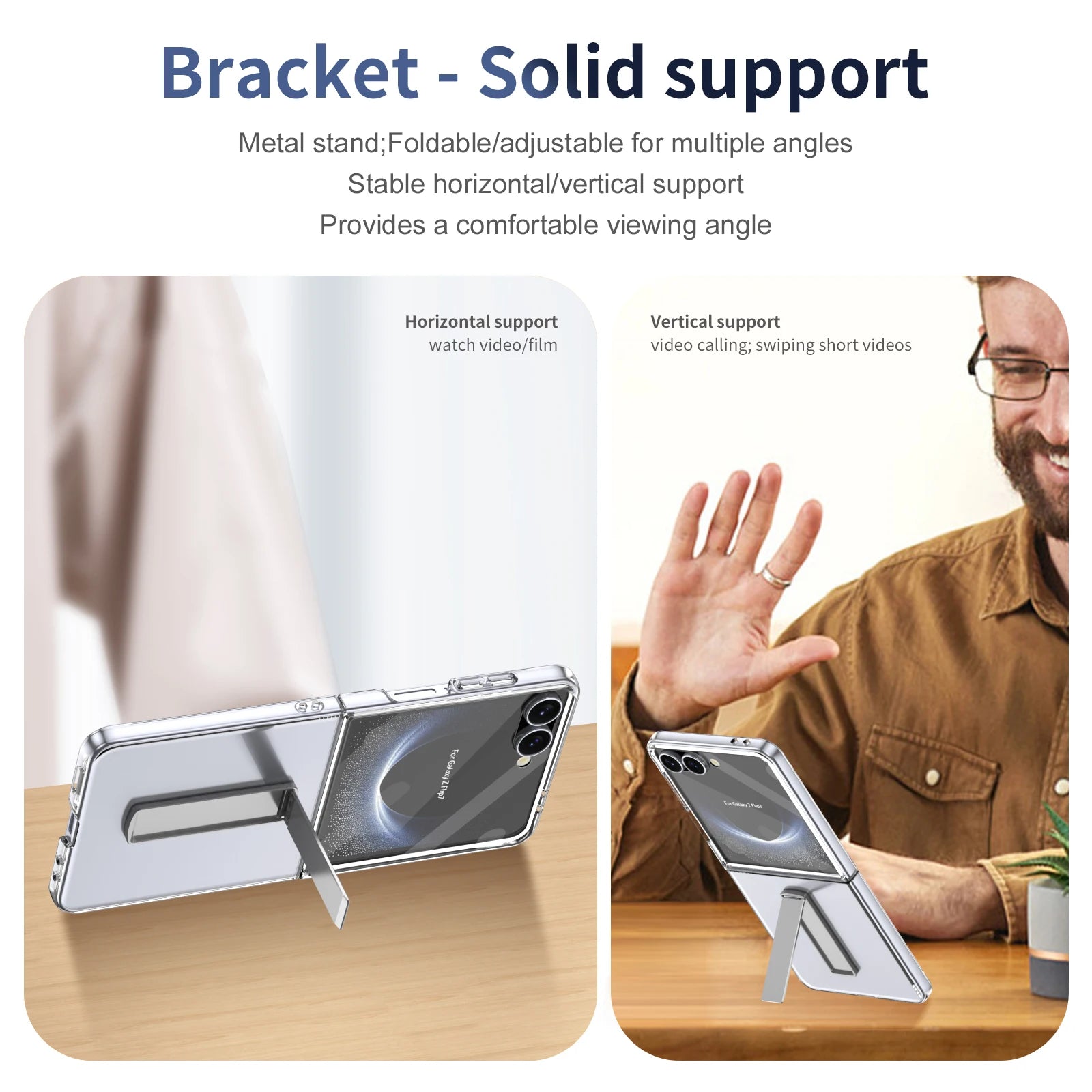 Protective Phone Case with Screen Protector & Glass Lens Film for Samsung Galaxy Z Flip 7