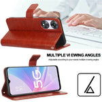 Protective Plain Leather Flip Case with Card Holder for ZTE Nubia Z70S/Z70 Ultra