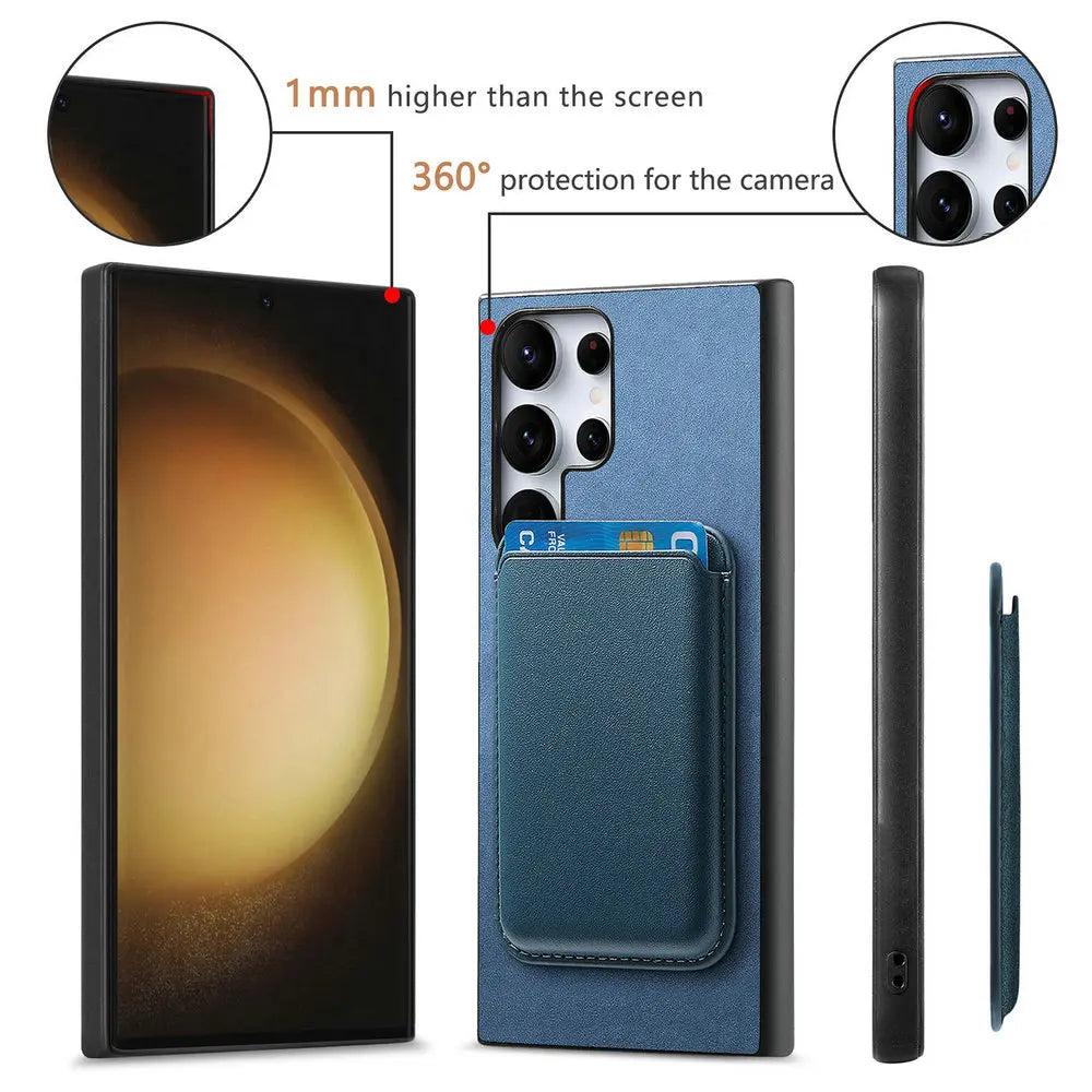 2-in-1 Detachable Leather MAgnetic Case for Samsung Galaxy S23 Series