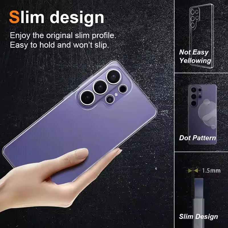 Ultra-Thin Transparent TPU Case for Samsung Galaxy S26 Series