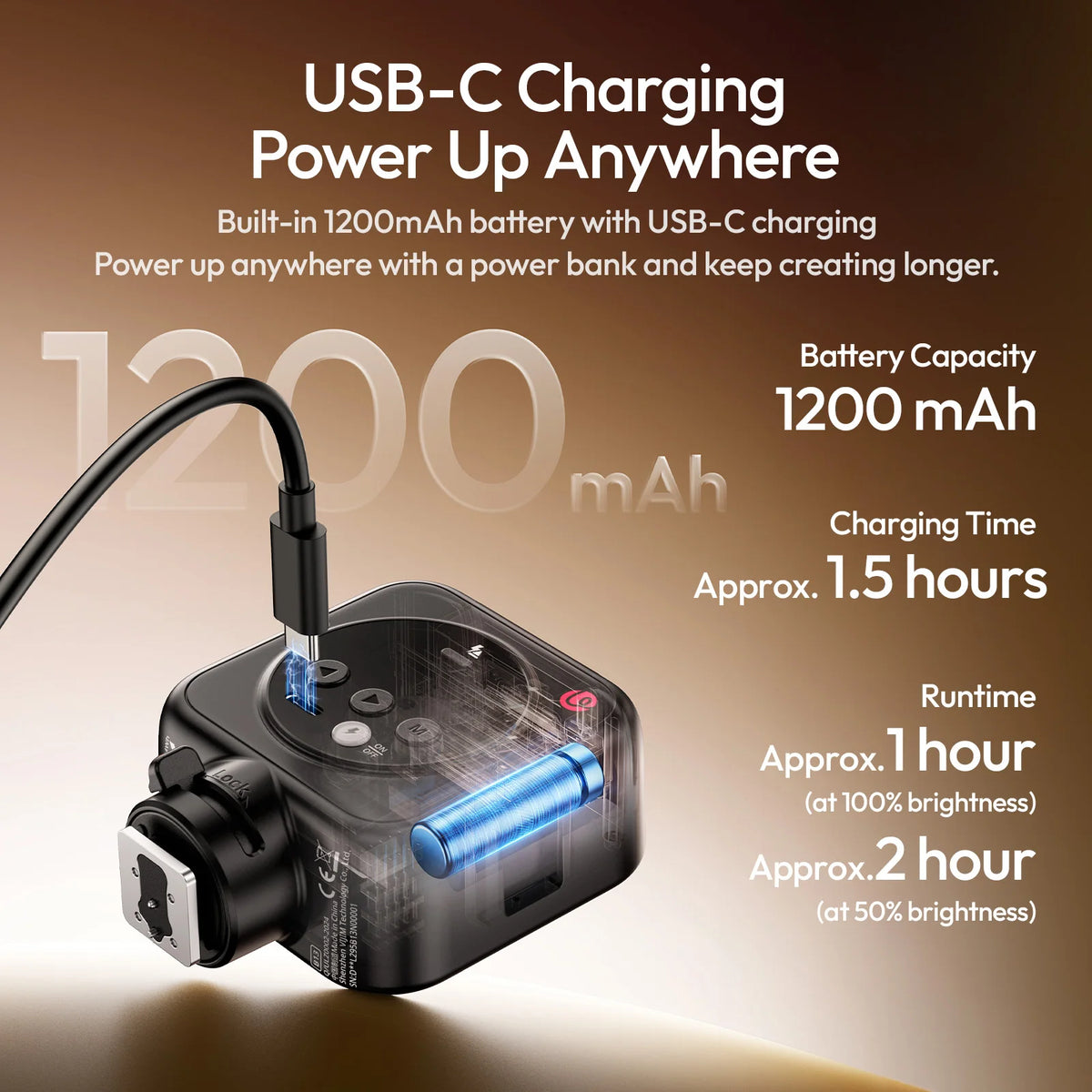 Ulanzi F8 Bi-color RGB Portable Flash