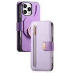 Leather Detachable Wallet Case with Zipper Pocket for iPhone 14 Series