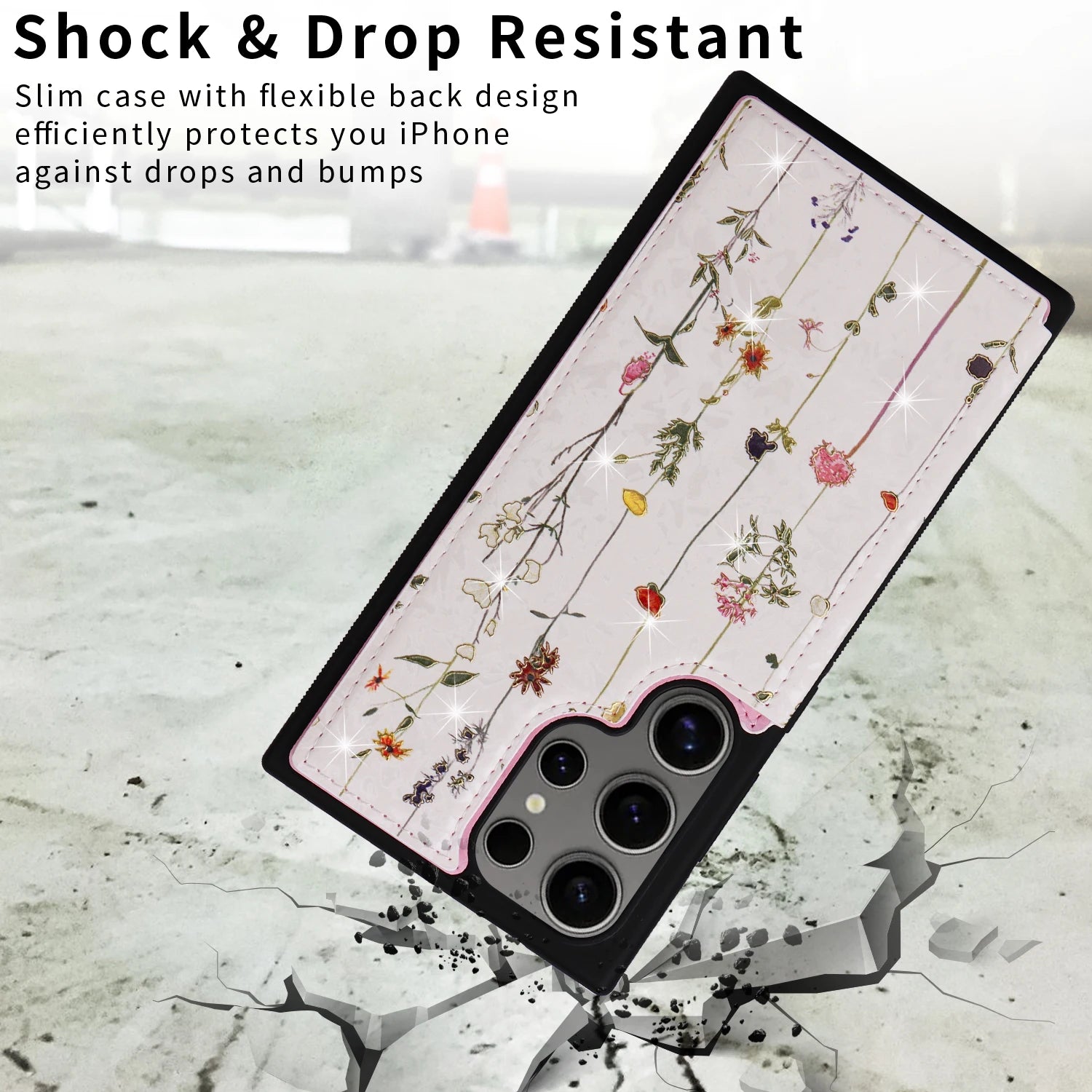 Floral Embossed Leather Wallet Case for Samsung Galaxy S25 Series