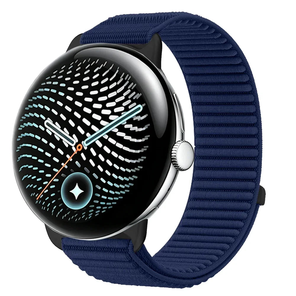 Elastic Nylon Velcro Adjustment Watch Band for Google Pixel Watch 3