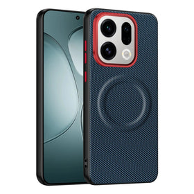 Woven Leather Magnetic Phone Case for OPPO Find X9 / X9 Pro