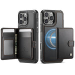 2-in-1 Leather MagSafe Wallet Case with Card Holder for iPhone 16 Series