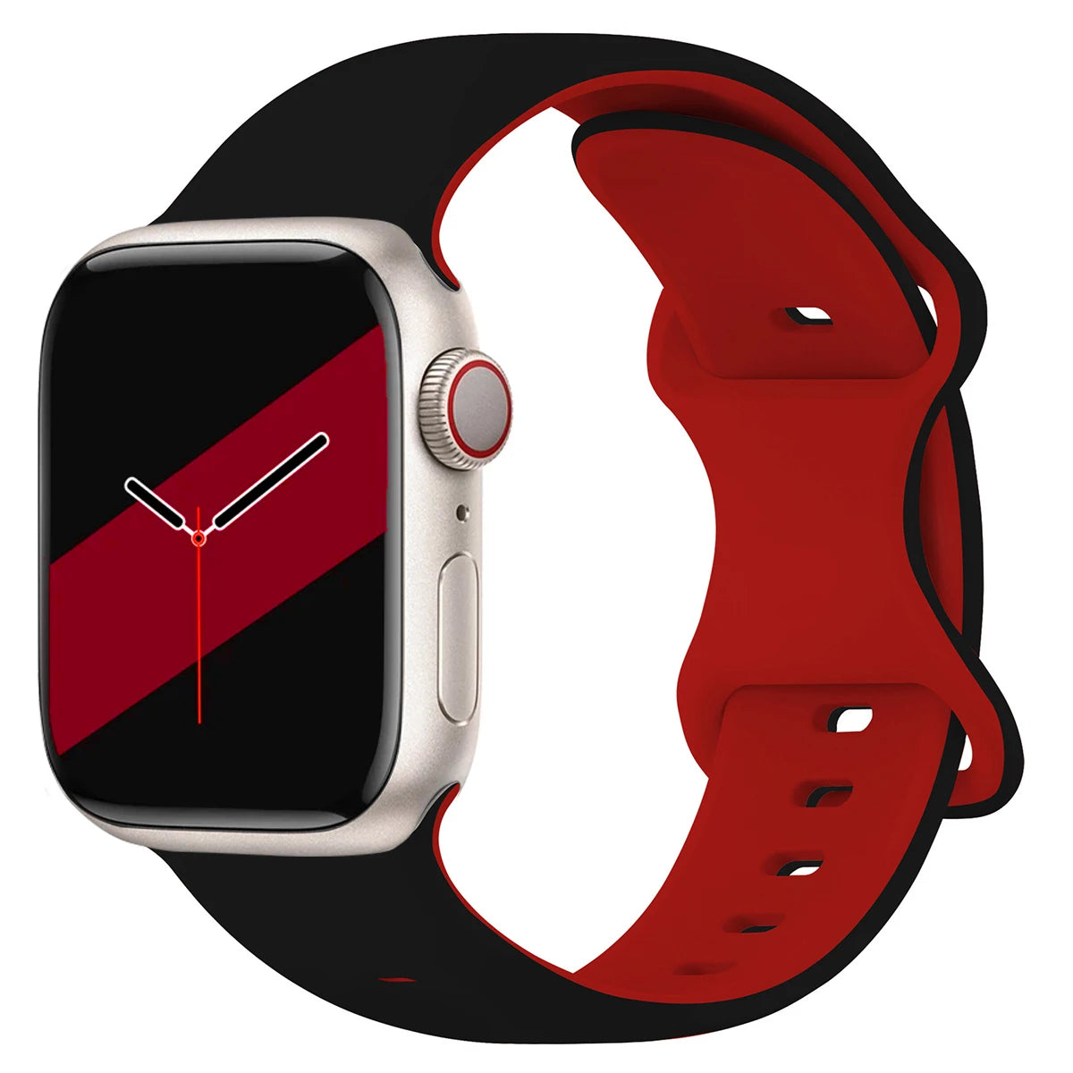 Two-Tone Silicone Strap for Apple Watch