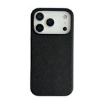Shockproof Embossed Leather Case with Raised Camera Ring Protection for iPhone 18 Series