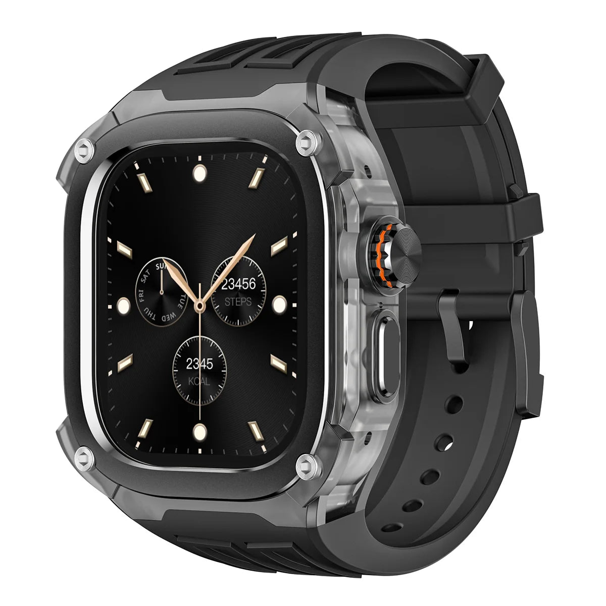 Rugged Protective Case with Integrated Silicone Band for Apple Watch Ultra