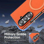 Carbon Fiber Magnetic Leather Case for Samsung Galaxy Z Fold 7