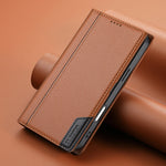 iPhone 17 Series Flip Wallet Leather Case with Card Slots & RFID Protection