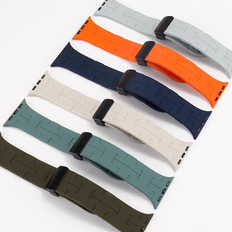 Comfortable Magnetic Silicone Strap for Apple Watch