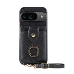 Crossbody Leather Wallet Phone Case with Ring Stand & Card Holder for Google Pixel 9 Series