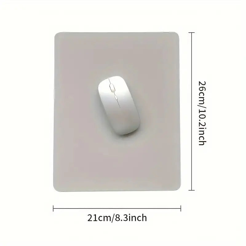 Premium Solid-Color Leather Mouse Pad